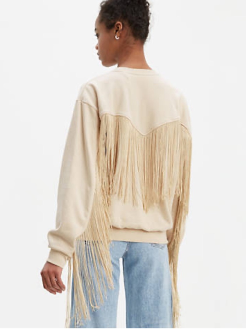 Levis Ashley Fringe Crewneck Sweatshirt